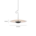 Nordic UFO Pendant Light - Wood/Black Design