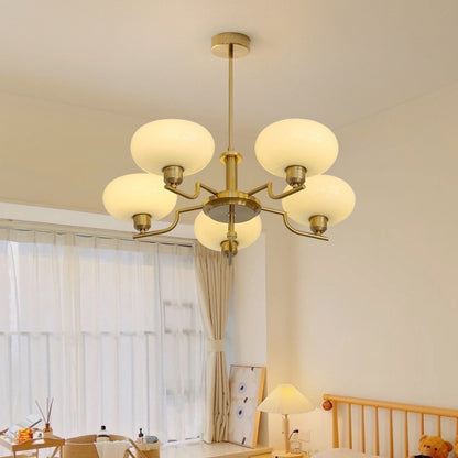 Living Room Chandelier Retro Cream Bedroom Dining Room Lamps