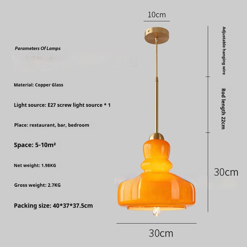 Color Gourd Small Droplight French Bedroom Hotel Bar Decoration Lamps