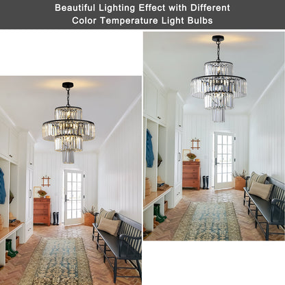 Black Luxury Crystal Chandelier Modern Chandeliers Lights Fixture