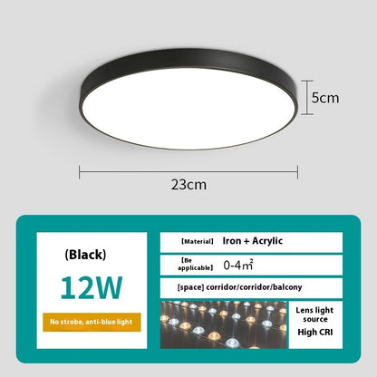 Led Ceiling Light Simple Living Room Round Nail Lamp For Domestic Use