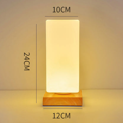 Nordic Solid Wood Decoration USB Table Lamp Bedroom