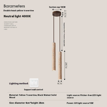 Bedside Chandelier Minimalist Long Line Living Room Wall Light Bulb