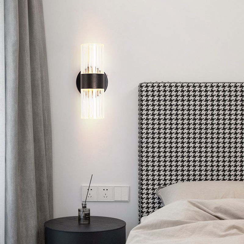 Modern Iron & Acrylic LED Bedside Wall Lamp