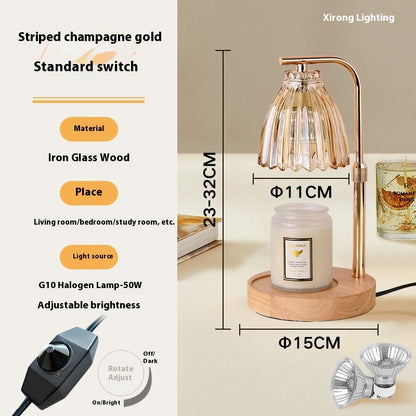 Linglan Fragrance Lamp French Retro Bedroom Home Decoration Fire-free Fragrance Table Lamp