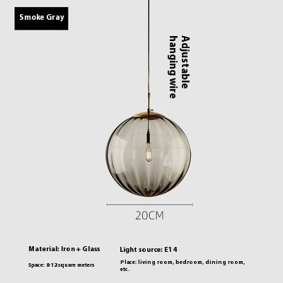 Simple Water-wave Glass Ball Creative Chandelier