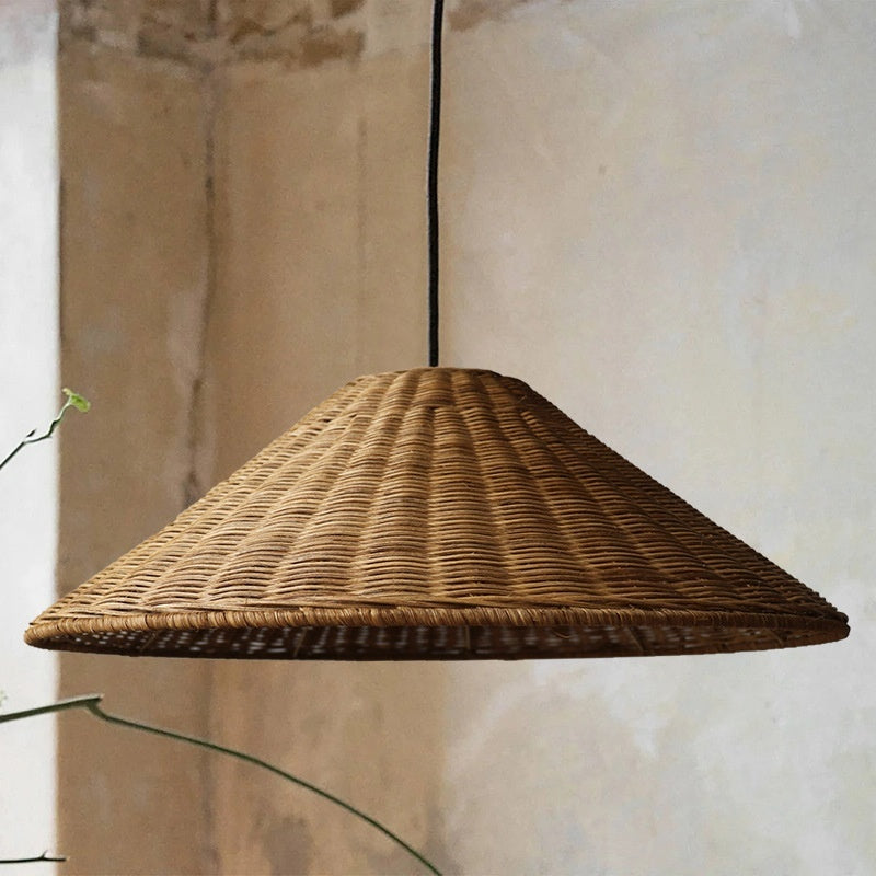 Wabi Sabi Bamboo Rattan Pendant Light