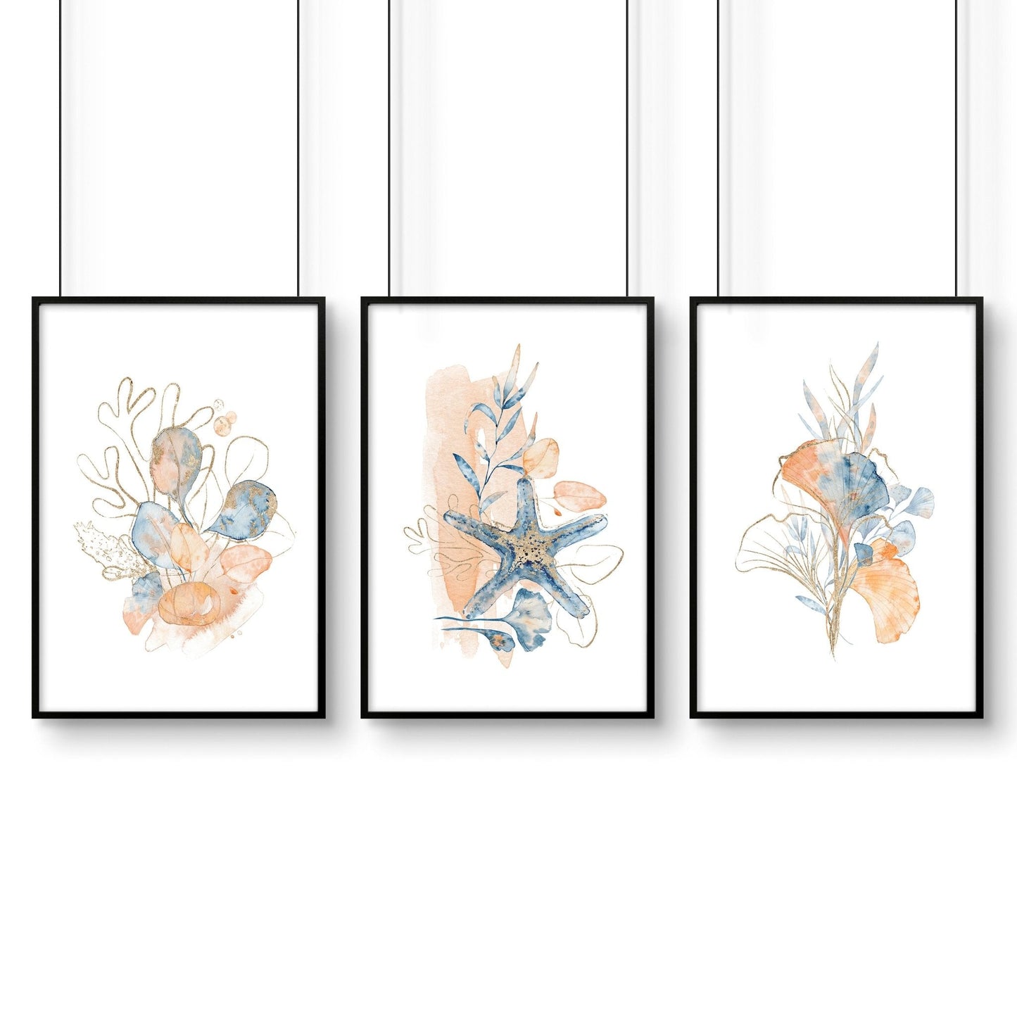 Art wall for bathroom | set of 3 wall art prints