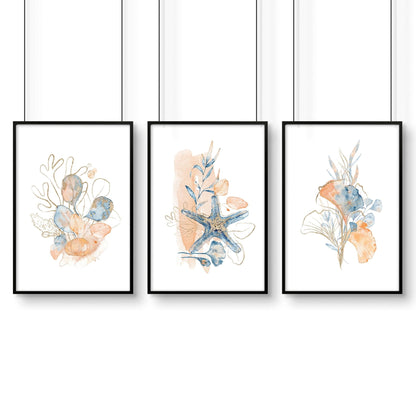 Art wall for bathroom | set of 3 wall art prints