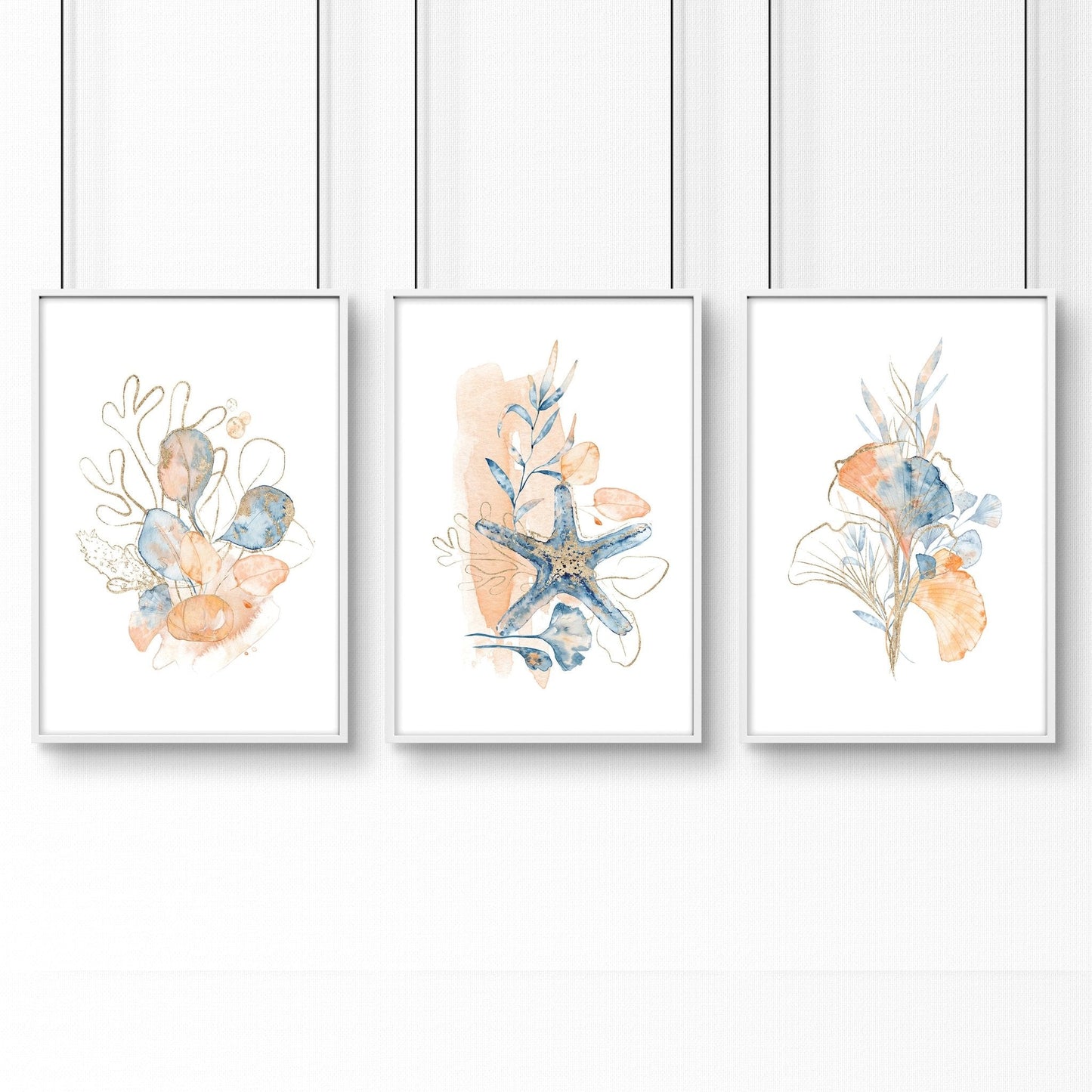 Art wall for bathroom | set of 3 wall art prints