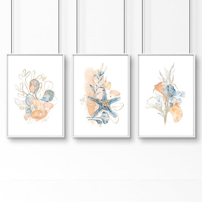 Art wall for bathroom | set of 3 wall art prints