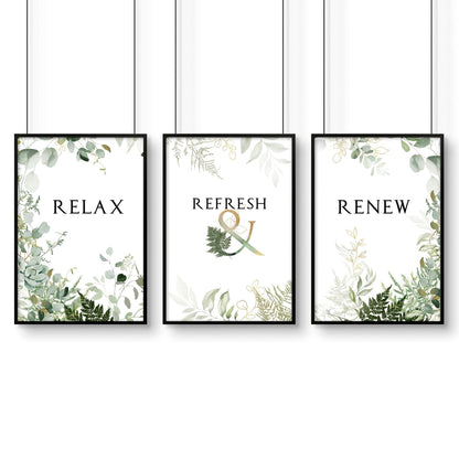 Wall art for the bathroom | Set of 3 art prints