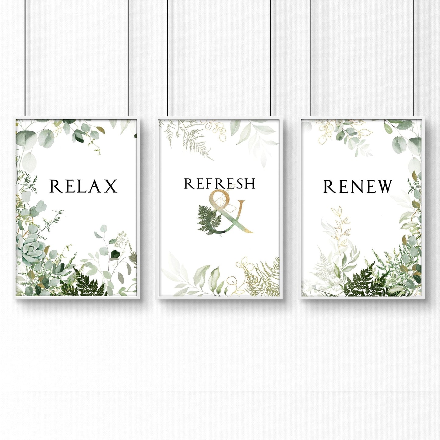 Wall art for the bathroom | Set of 3 art prints