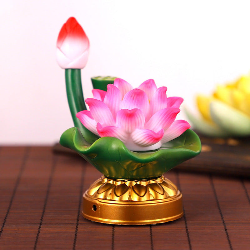 Blessing Lotus Lamp Buddha Front Ornaments