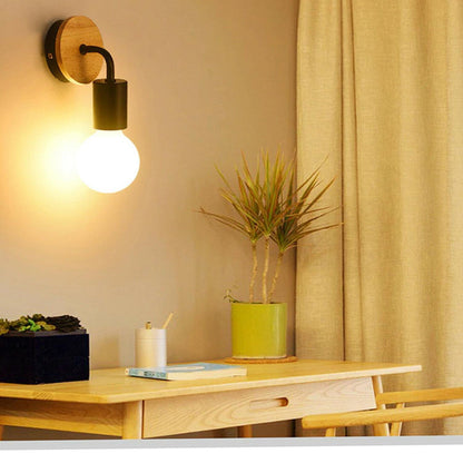 Retro Wood Wall Sconce Light~1415