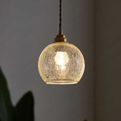 Retro Simple Brass Glass Ball Chandelier