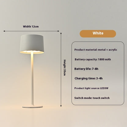 High Foot Bar Atmosphere Mushroom USB Charging Touch Metal Table Lamp