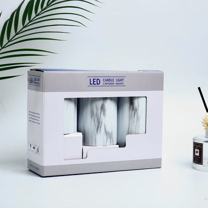 Electronic Candle Light Luxury Romantic Style Simple Modern Creative Simulation Marble