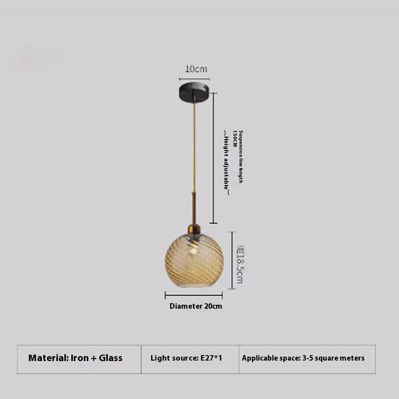 Modern Glass Pendant Chandelier for Bedroom