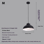 Modern Black Metal Pendant Lamp