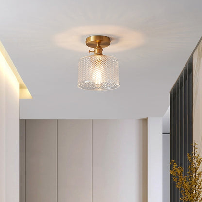 Brass Glass Ceiling Lamp Corridor Ceiling Lamp