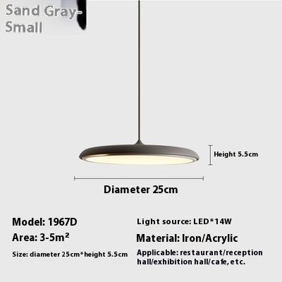 Dining Room Chandelier Macaron Flying Saucer Artistic Lamp