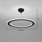 Modern Iron Circular LED Ceiling Chandelier
