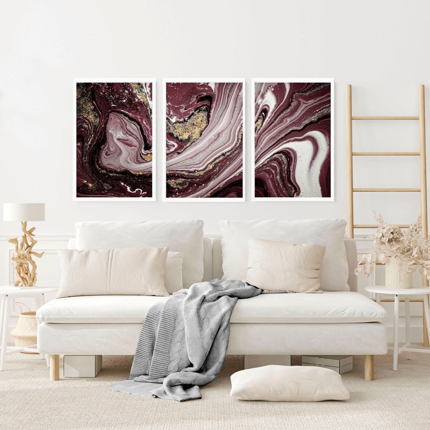 Wall art Marble inspired | set of 3 wall art prints