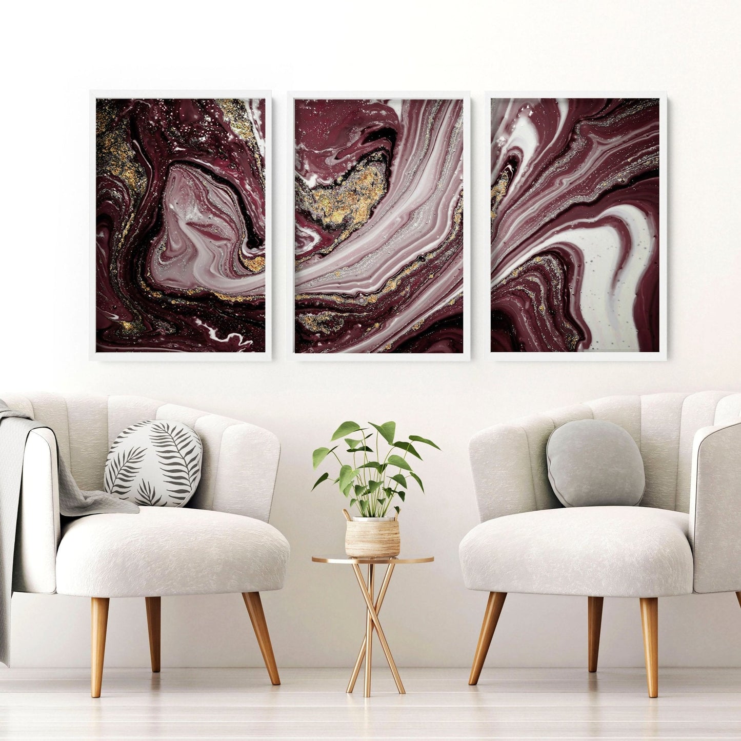 Wall art Marble inspired | set of 3 wall art prints