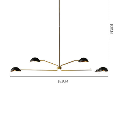 American Minimalist Full Copper Creative Fashion Chandelier