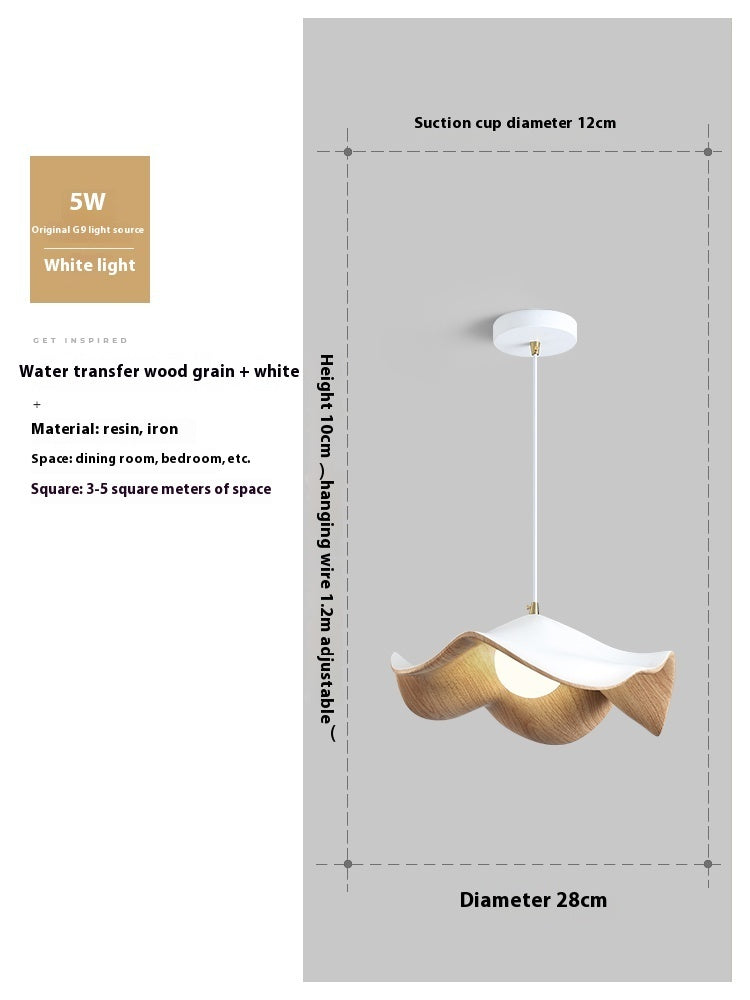 Lotus Leaf Dining-room Lamp Log Pattern Chandelier