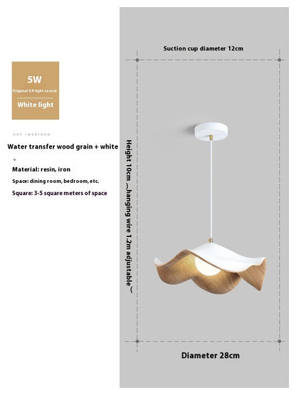 Lotus Leaf Dining-room Lamp Log Pattern Chandelier