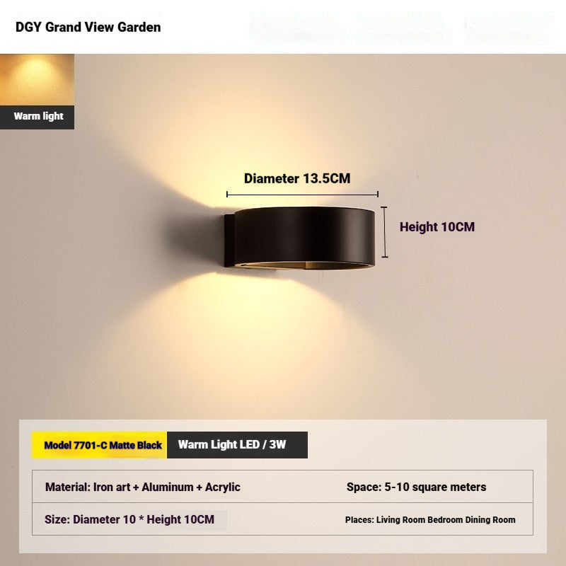 Nordic LED Bedside Wall Lamp Iron & PVC