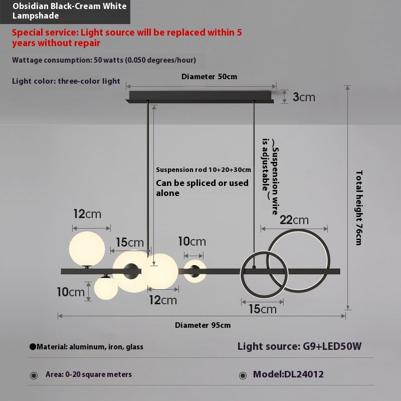 Dining-room Lamp Modern Minimalist Led Chandelier