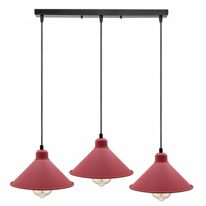 Modern Industrial Cone Shade Pendant Light E27 Adjustable Hanging Lamp