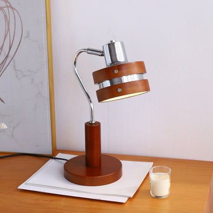 Living Room High-grade Atmosphere Mid-ancient French Walnut-color Table Lamp Retro