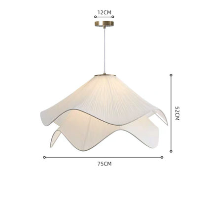 Bedroom Light Yarn Petal Chandelier Living Room Study Fabric Lamp
