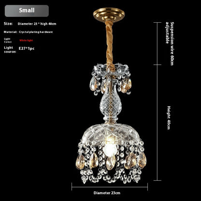 Bedroom Bedside Small Droplight Creative Crystal Hallway Corridor Lighting