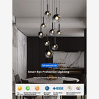 Modern Glass Pendant Chandelier for Staircase