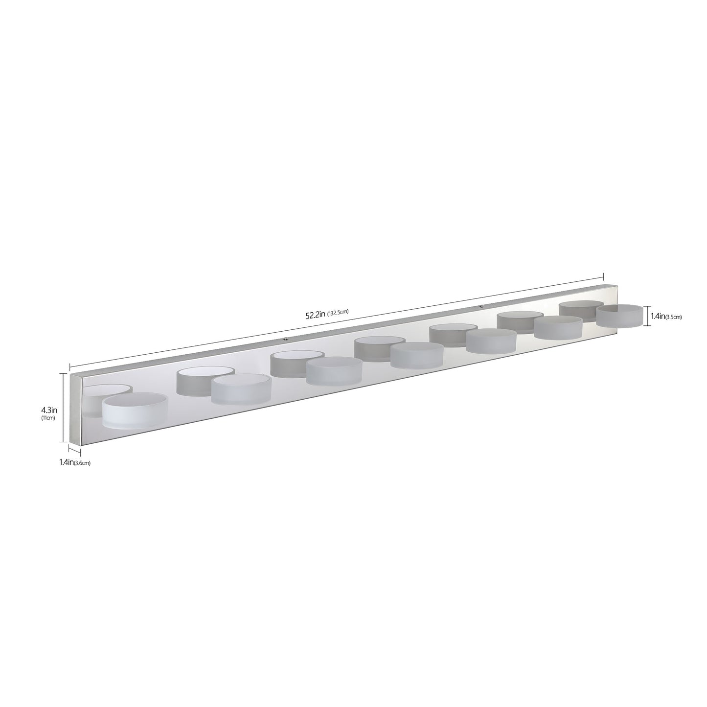 Modern 7-Light LED Vanity Light Fixture - Chrome Finish with Acrylic