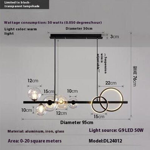 Dining-room Lamp Modern Minimalist Led Chandelier