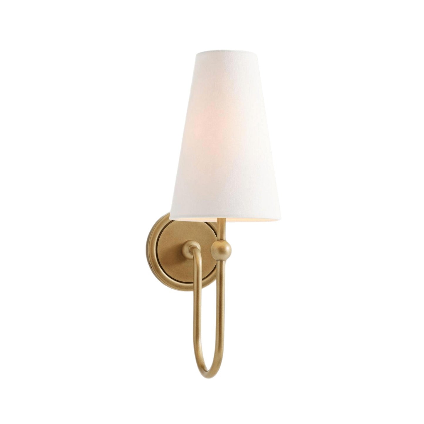 French Medieval Copper Alloy Fabric Bedside Wall Lamp