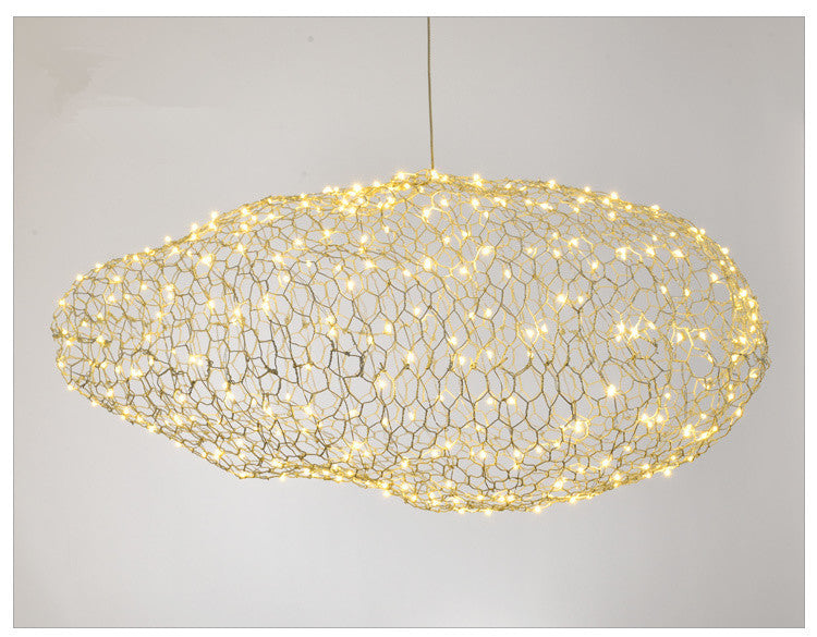 Mesh Woven Sky Star Iron Net Cloud Chandelier