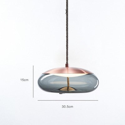 Modern Glass Pendant Chandelier with LED Light