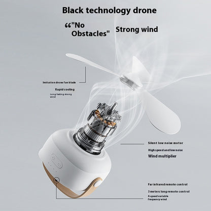 Small Electric Fan Camping Outdoor Tent Ultra-quiet Night Light