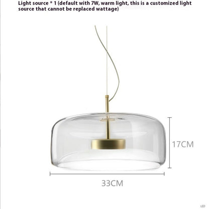 Glass Chandelier Jellyfish Restaurant Coffee Shop Bedside Decorations Lamps