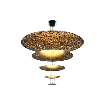 Nordic Post-modern Designer Simple Living Room Gold Foil UFO Hotel Lobby Restaurant Golden Chandelier