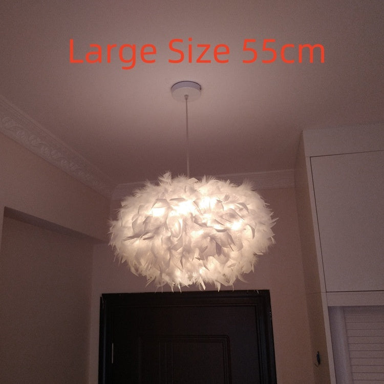 Living Room Simple Modern Bedroom Feather Chandelier
