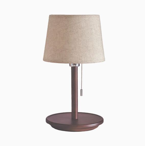 Walnut Solid Wood Bedroom Shade Bedside Lamp