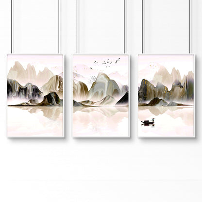 Art for the office wall | set of 3 framed wall art prints